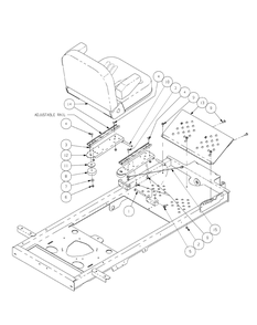 Seat Assembly Diagram and Parts List for ENFORCER48 53AH3AGN050-22HP Cub Cadet Lawn Tractor